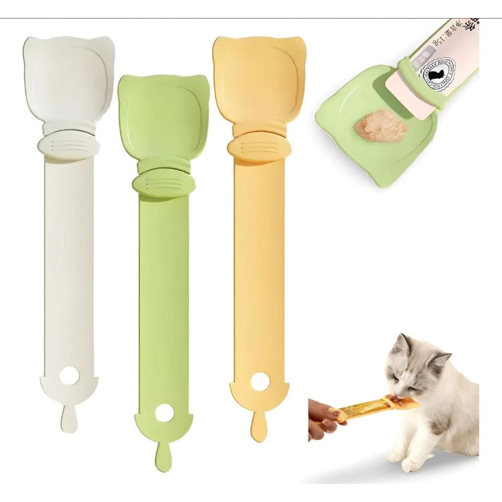 Colher Espremedora Sachê Gato Petisco Wanpy Churu Sheba Truly Alimento Umido