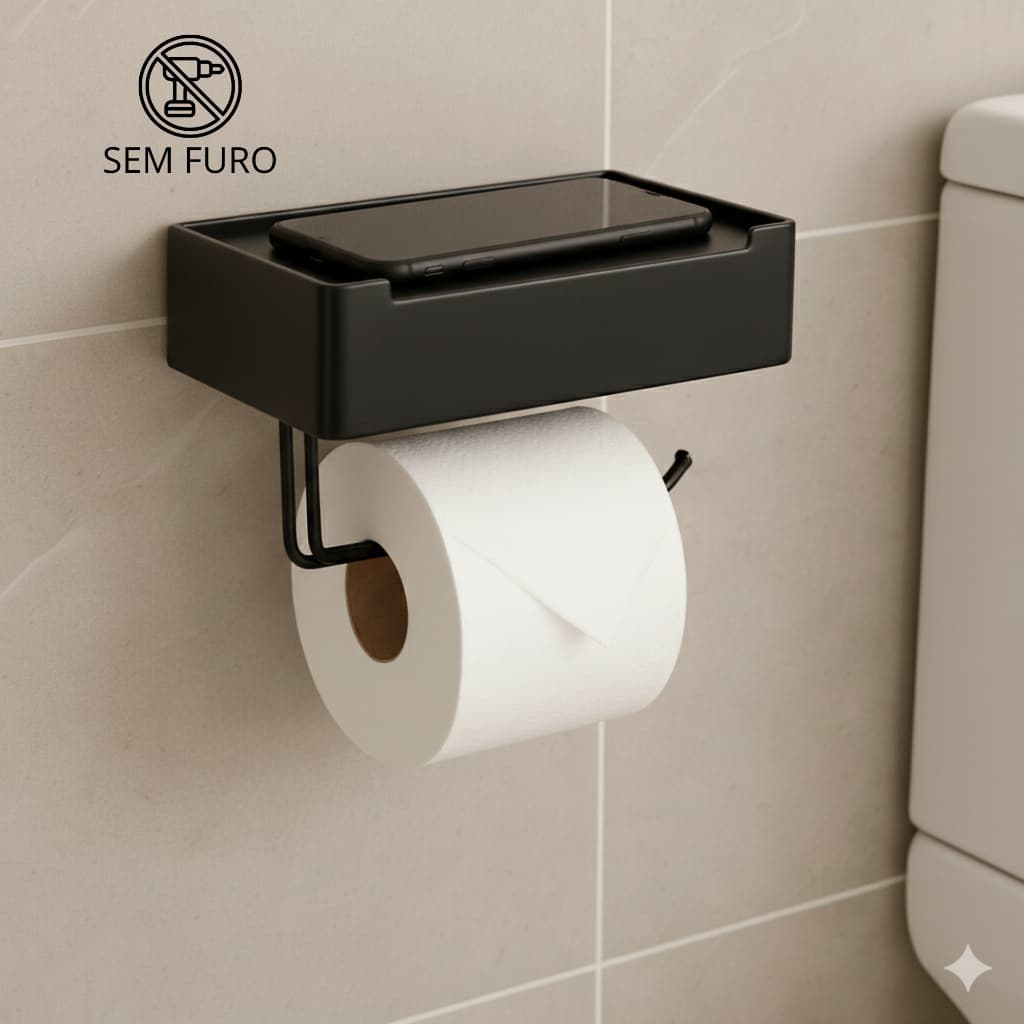 Porta Lenços E Papel Higiênico Com Fixação 3m Arthi Original