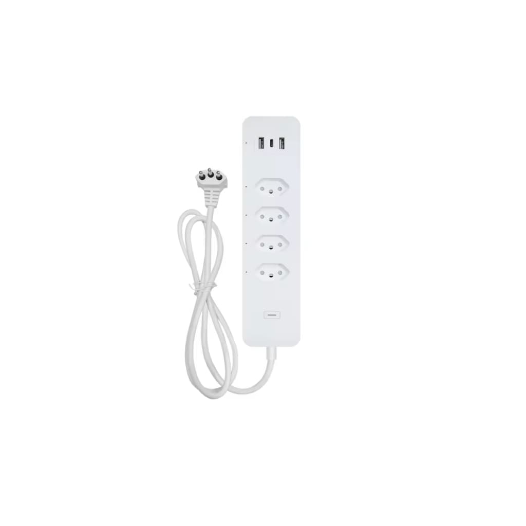 Régua Inteligente Wifi 4 Tomadas Br Usb C Alexa Google Tuya