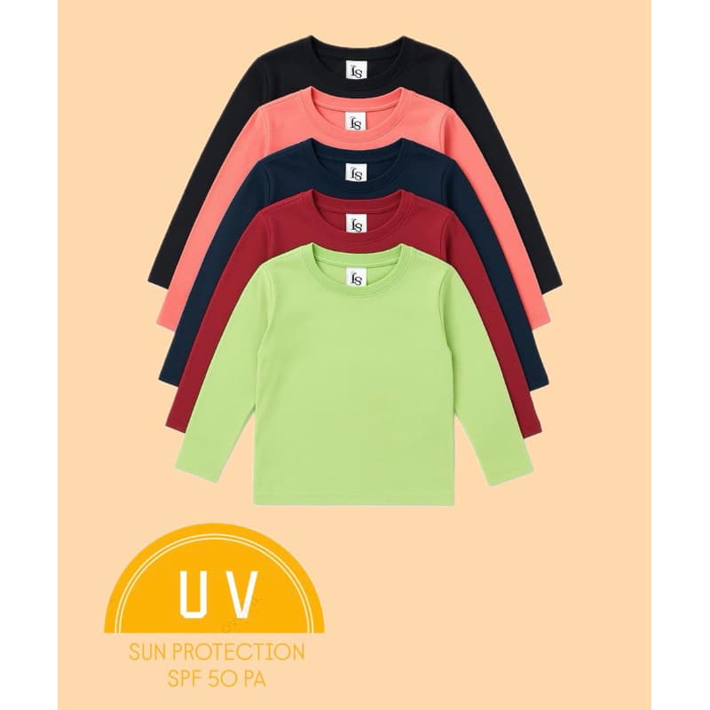 Kit com 3 Camisetas Infantil Com Proteção Solar Uv50+ Manga Longa