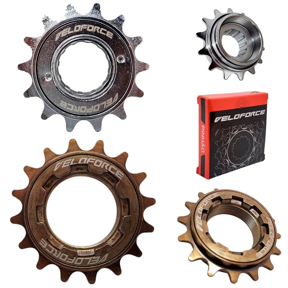 Pinhão Roda Livre 14 16 e 18 Dentes Bmx Rosca Cromada Single Speed (Barulhenta ou Sem Barulho)
