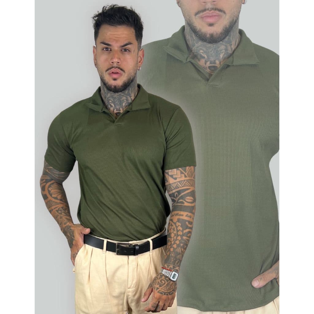 CAMISA POLO  ITALIANA MASCULINA ITALIANA PREMIUM SLIM FIT CAMISETA SOCIAL CASUAL IGREJA