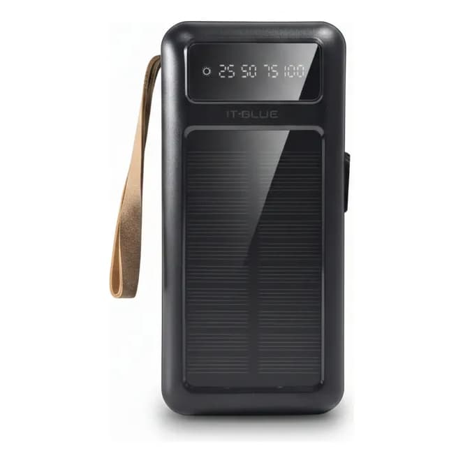 Carregador Múltiplo Lelong ItBlue Max-0563 Tipo C/ios/usb Preto 4 cabos 30.000mAh carregamento solar