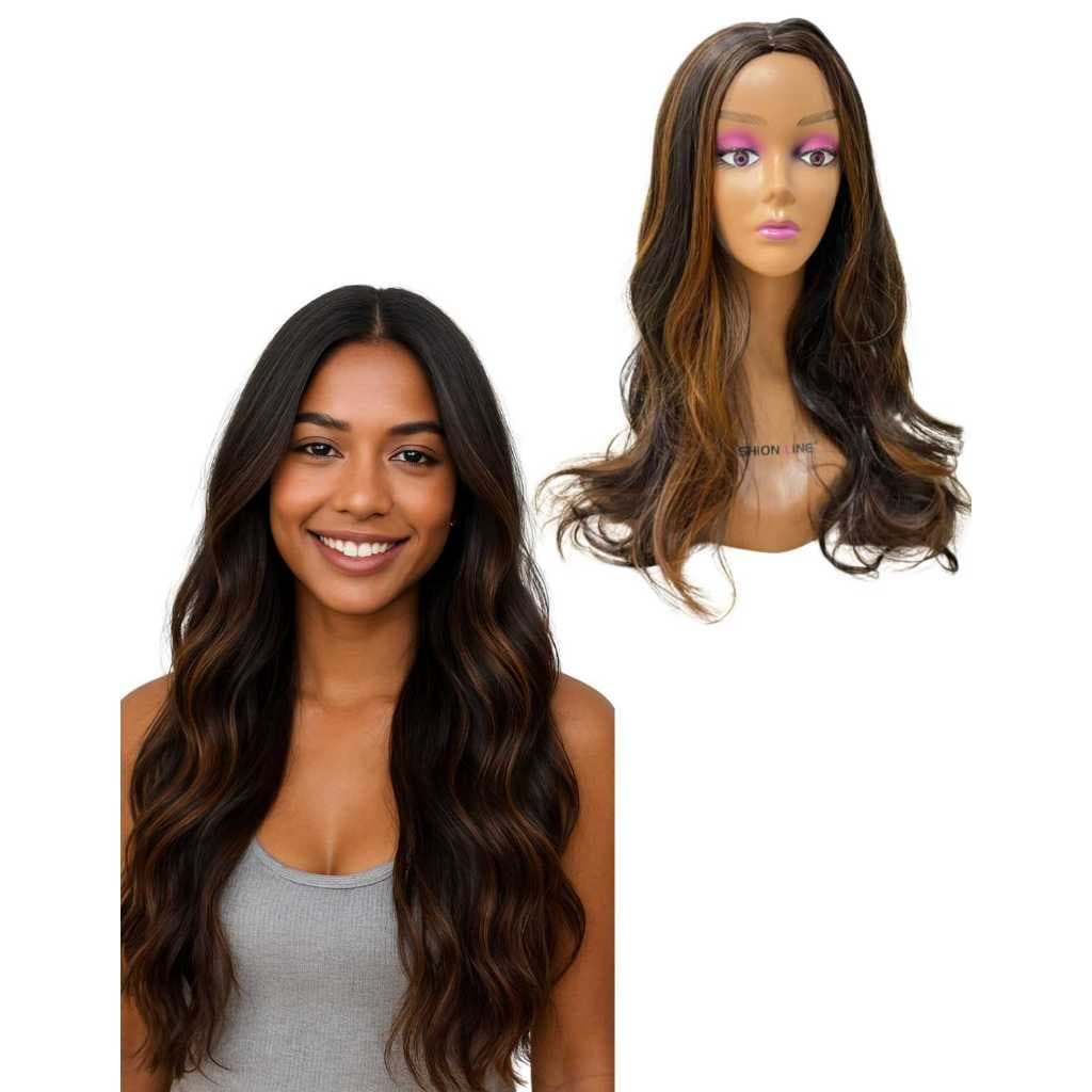 Peruca Wig Levemete Ondulada Orgãnica Aspecto Humano 70cm Premium