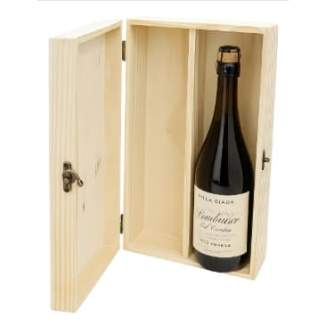 Caixa De Madeira Para 2 Vinho C/ Fecho