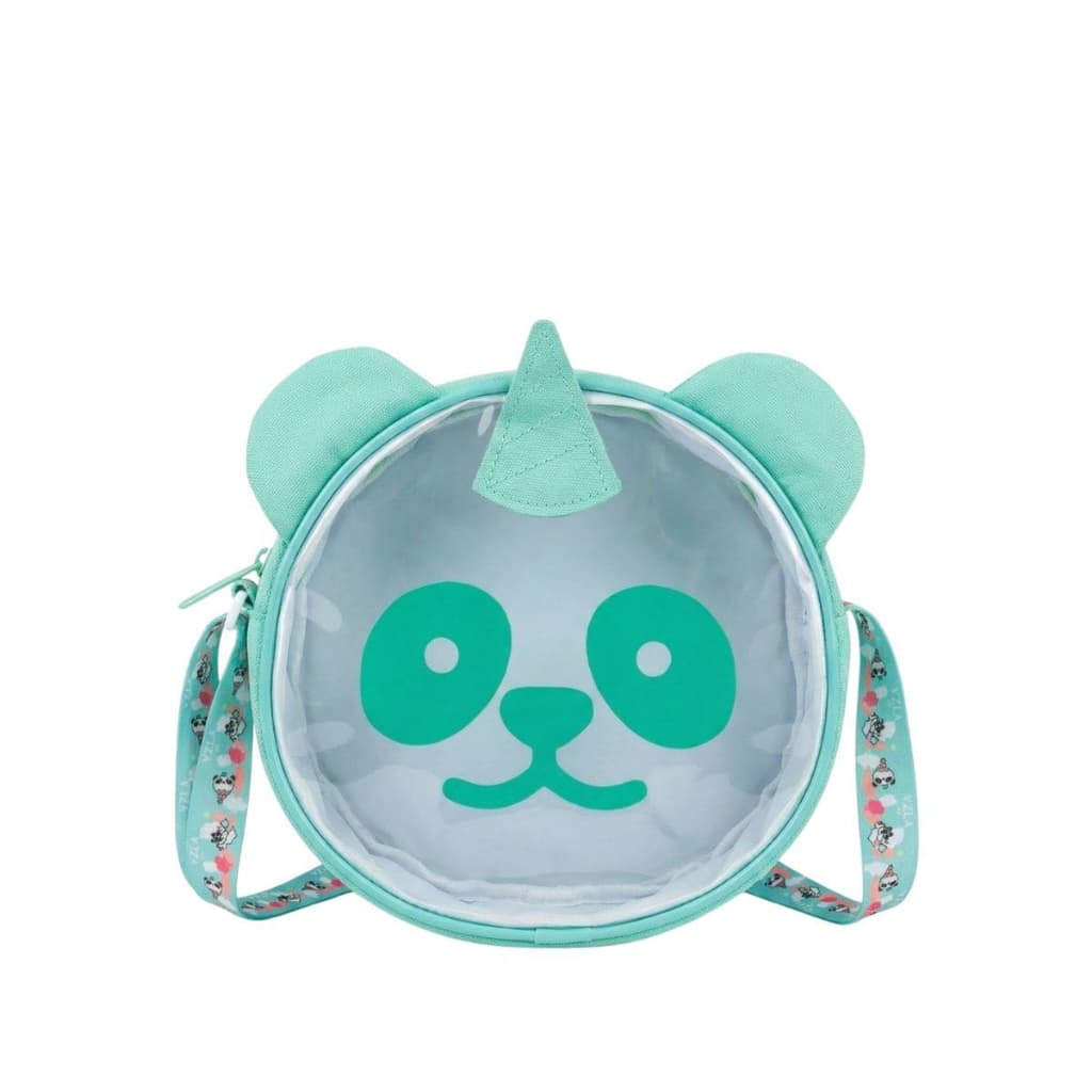Necessaire Bolsa De Mao Viagem Infantil Panda Com Alça Verde Panda