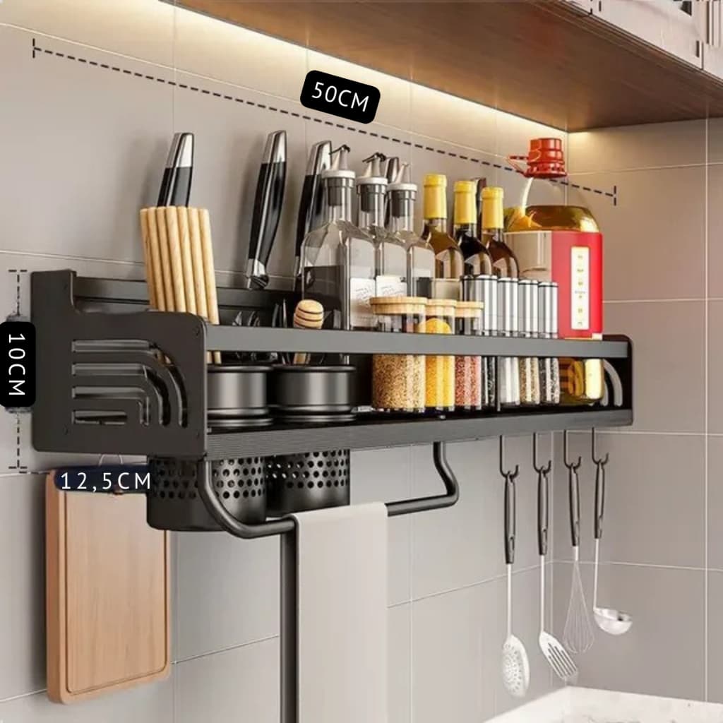Organizador de Cozinha 2 em 1 Porta Temperos e Talheres – Prático e Compacto. Cozinha Sempre Arrumada, Design Moderno