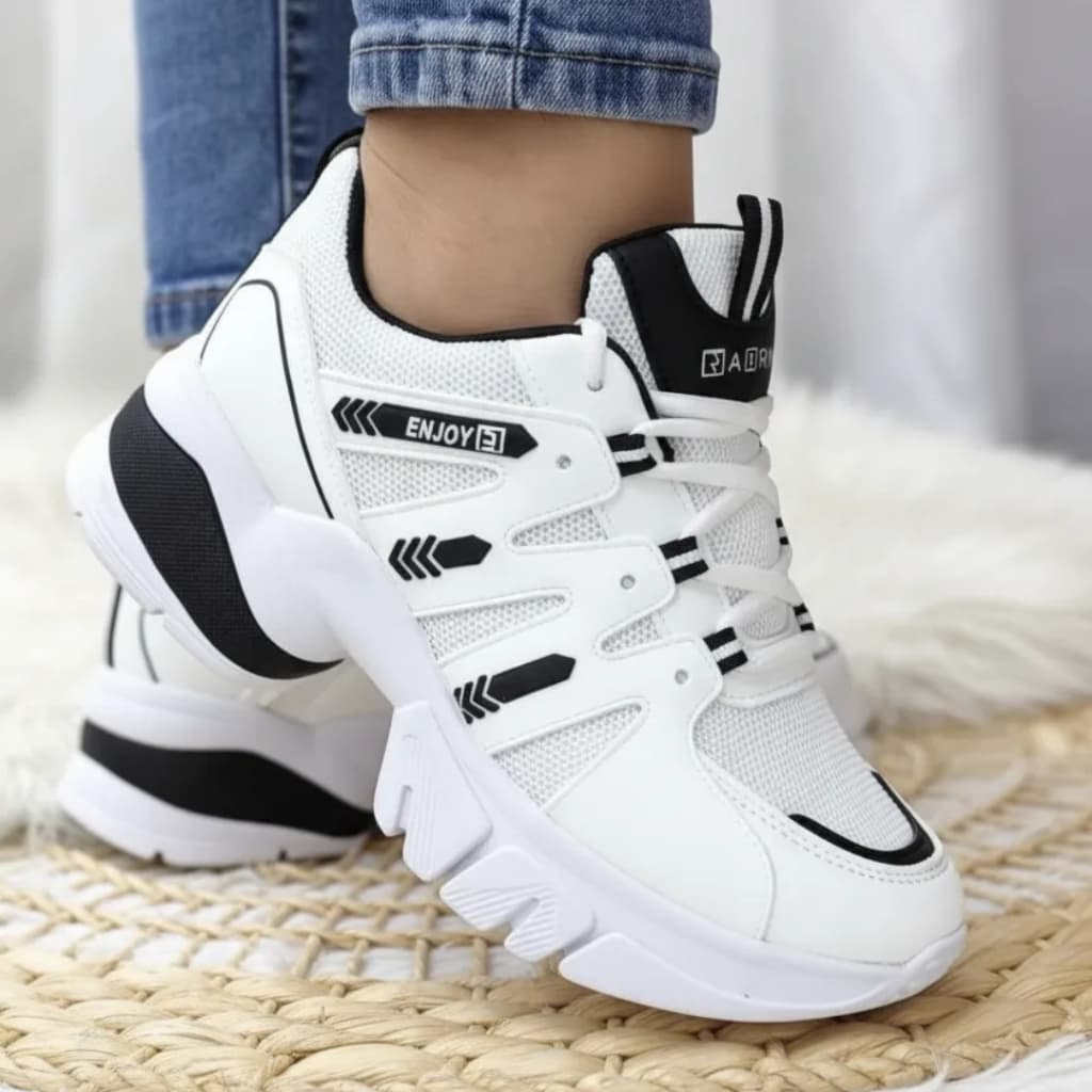 Tênis Feminino Casual RAMARIM Sola Alta Sneaker - ORIGINAL FORMA NORMAL