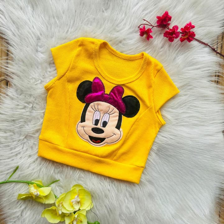 Cropped Bordado Menina Infantil