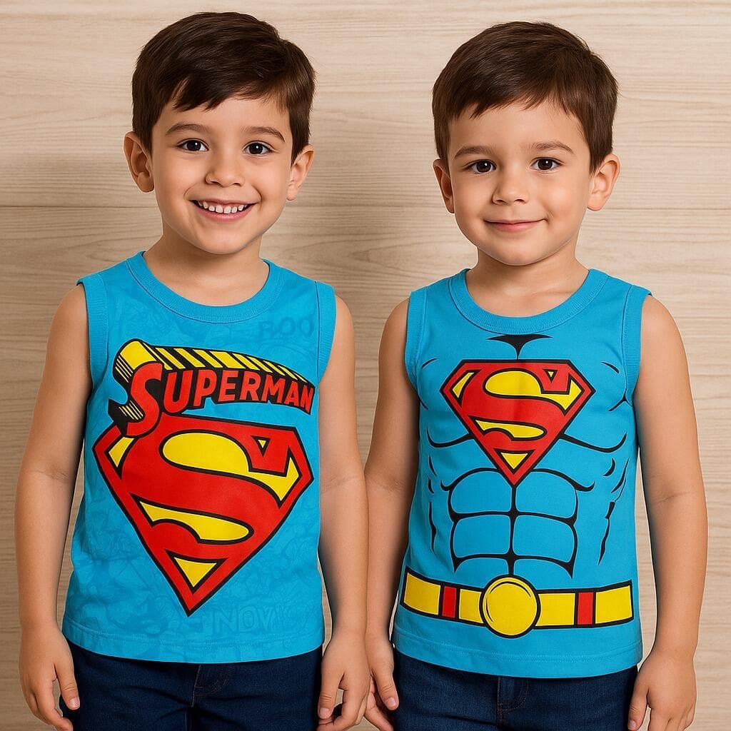 Regata Menino Infantil Estampado Super heroi Personagens