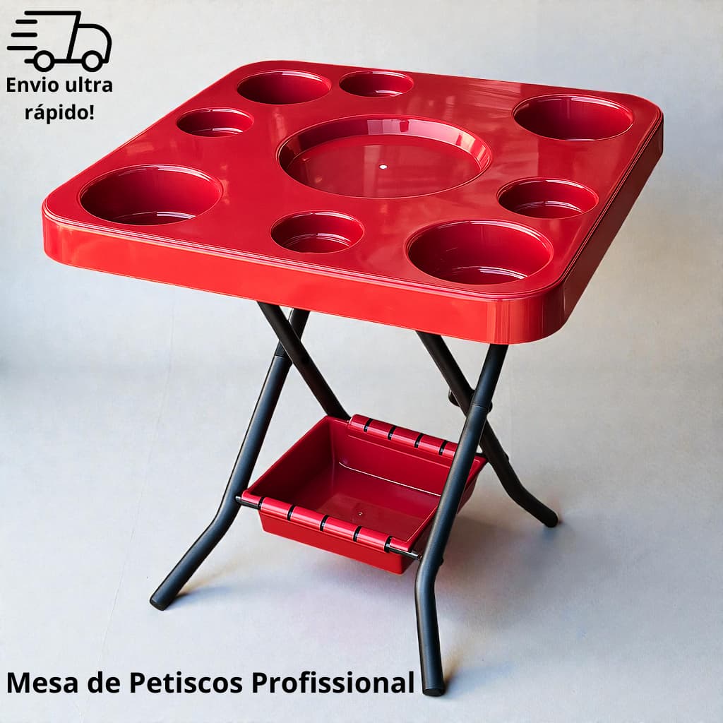 Mesinha de Petisco Mesa Petisqueira Dobrável Fácil Área de Lazer Bonita Churrasqueira Piscina Rancho