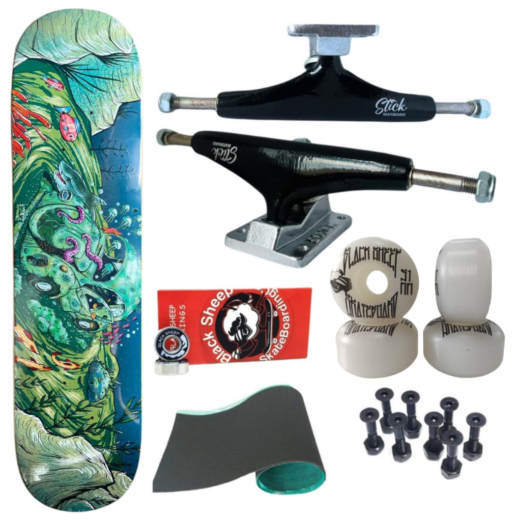 Skate Profissional Maple Anime Gamer Heróis montado completo milk