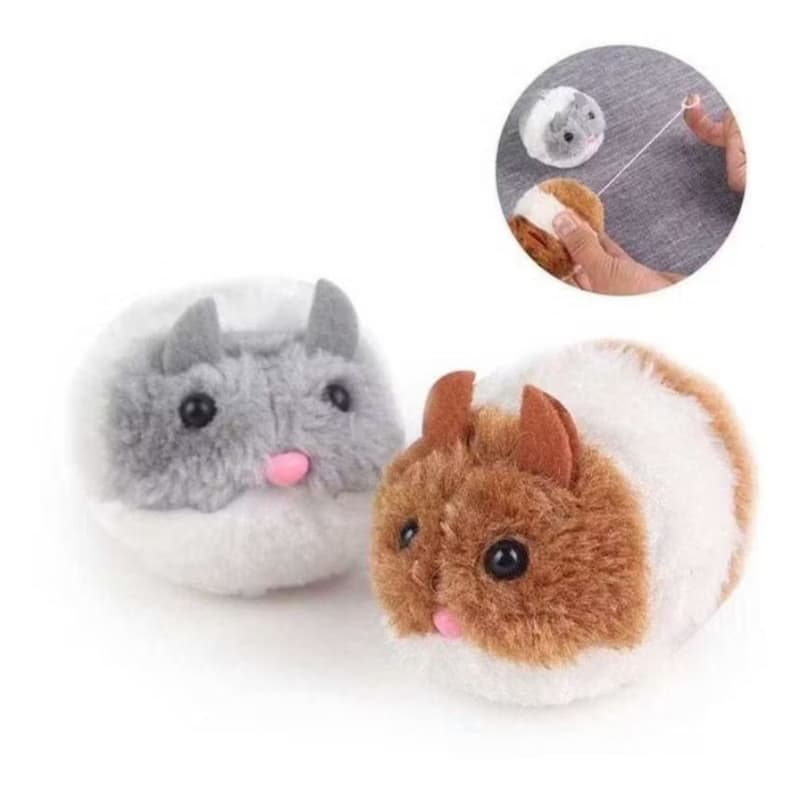 Rato Ratinho Com Vibração E Catnip  (Erva do gato)- Brinquedo Para Gatos