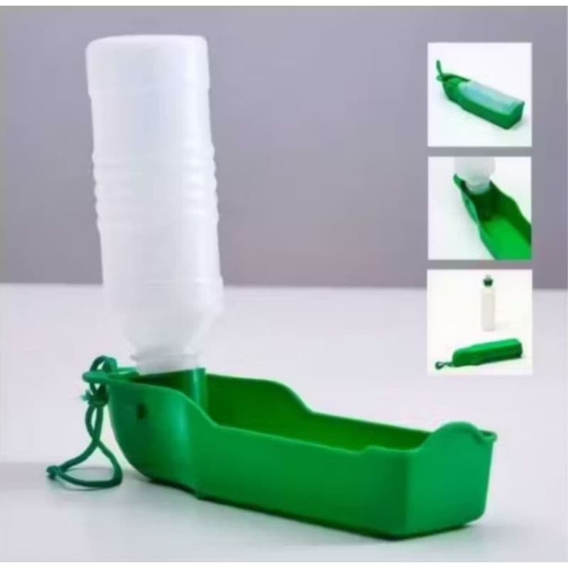 Bebedouro Portátil  Para Passeio Pet Cachorro e Gato Com Bandeja 250 ml