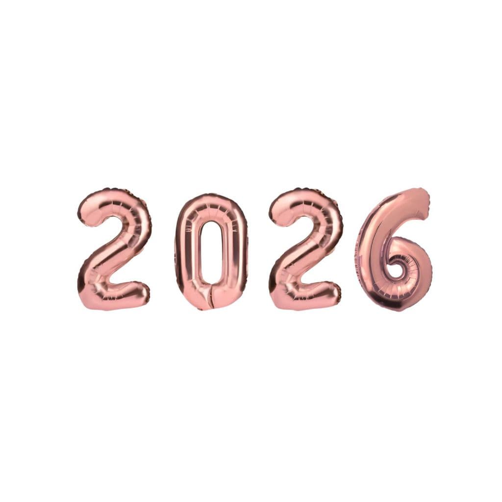 KIT BALÕES METALIZADOS – 2026 (40cm - 16")
