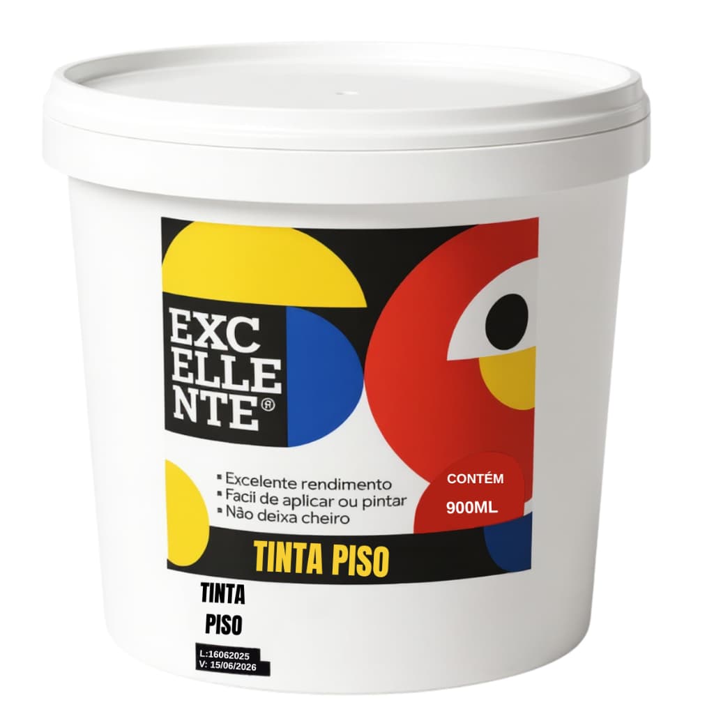 Tinta Piso Econômica Cinza Médio 900ml (Base Água) Excellente