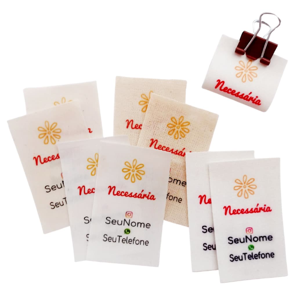 Kit de Etiquetas Personalizadas para Costura, Roupas e Confecções