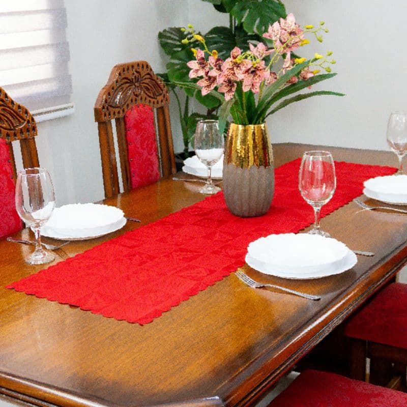 Caminho de Mesa Jacquard Natalino 1,40m x 40cm Mesa Posta estampa Natal