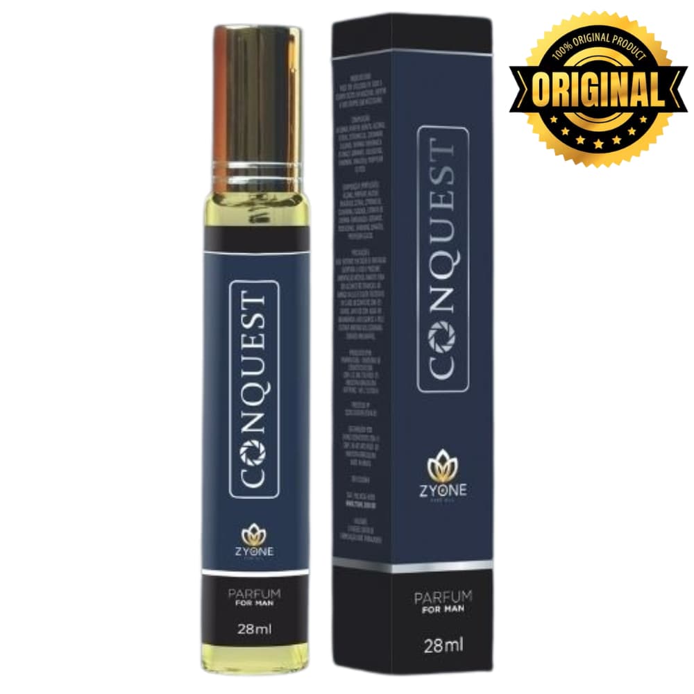 Conquest Zyone Cosméticos Masculino Parfum 28ml Alta Fixação Essência Premium