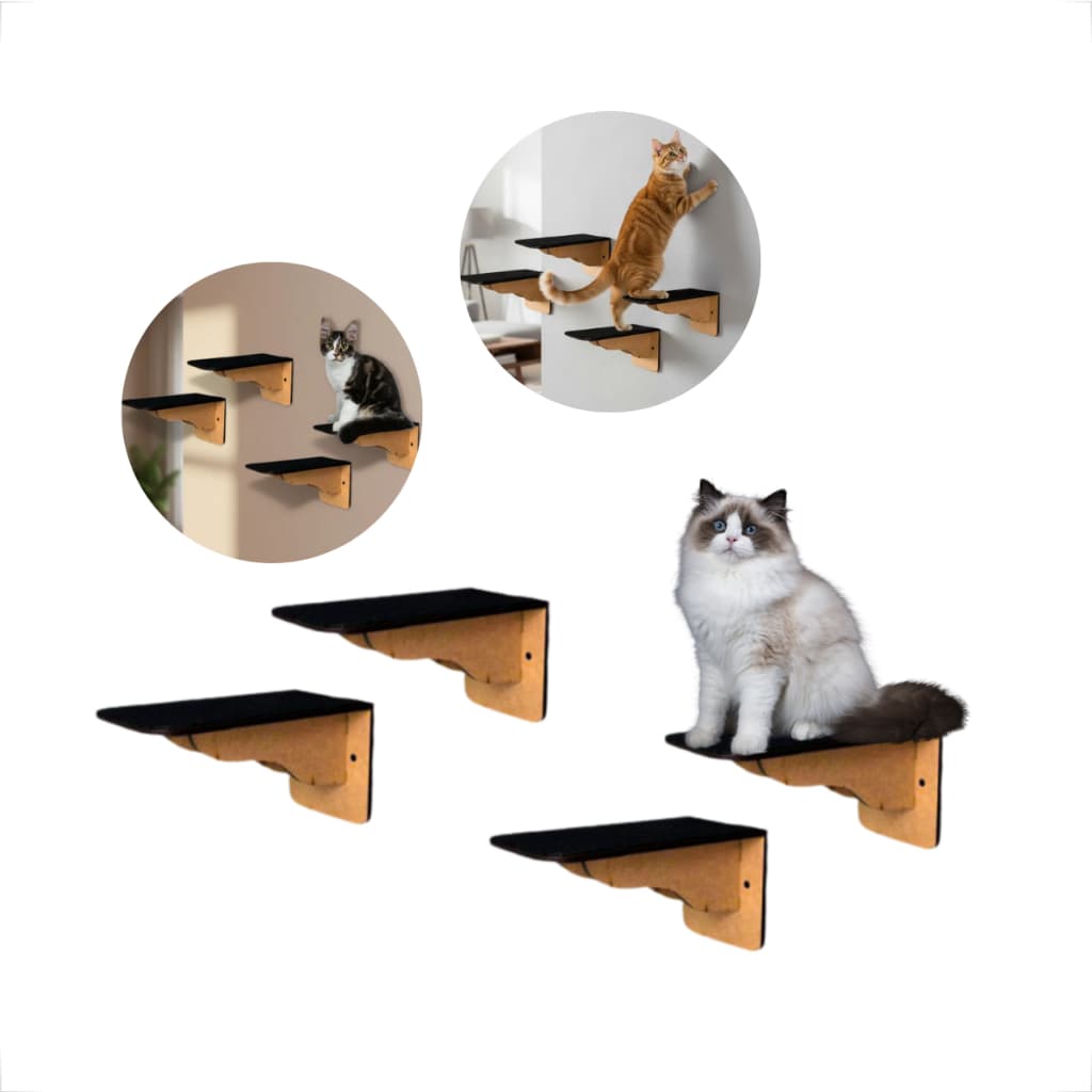 4 Degraus Em Mdf Para Gatos Playground