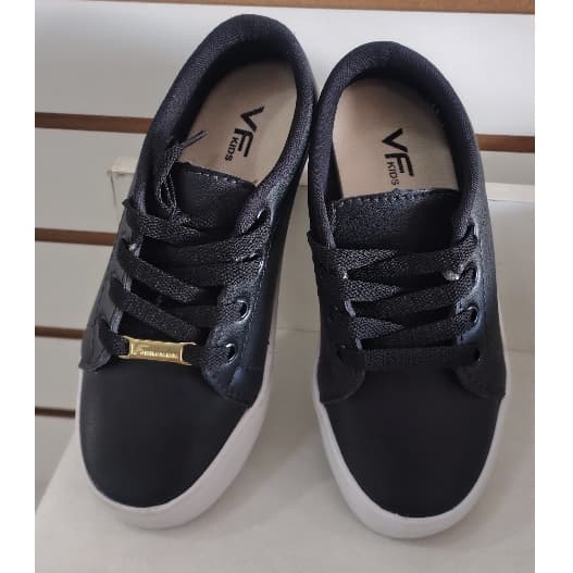Tênis Infantil menina ou menino casual Preto - plaquinha do cadarço removível - Resistente e Durável