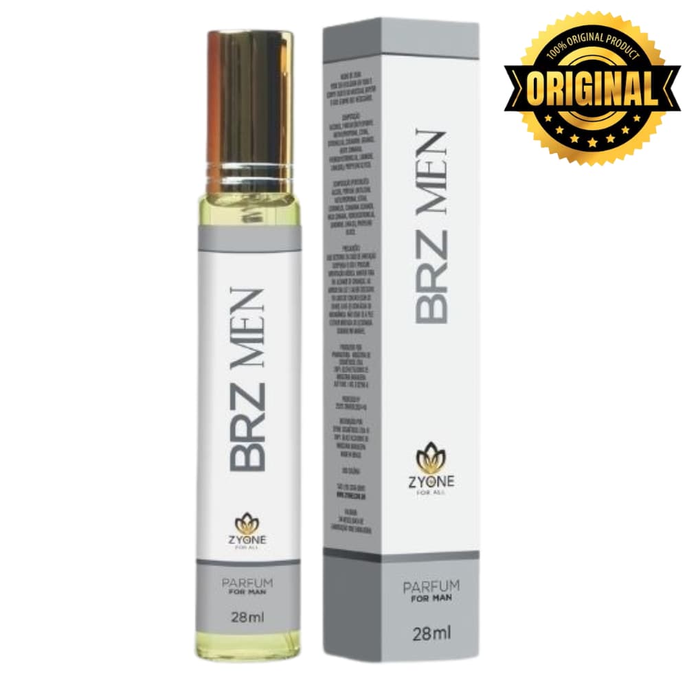 Brz Men Zyone Cosméticos Masculino Parfum 28ml Alta Fixação Essência Premium