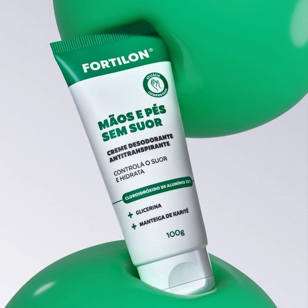 Creme Antitranspirante Dailus Fortilon Mãos e Pés Sem Suor Linha Cuidados