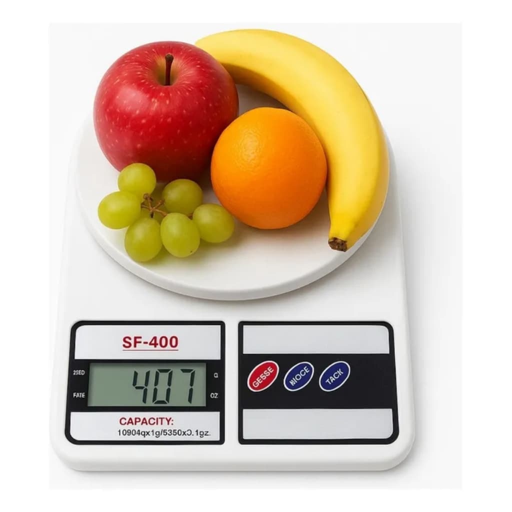 Balança Digital De Cozinha 10kg Alta Precisão Tara Branco Uso Doméstico Profissional Home Utilidades