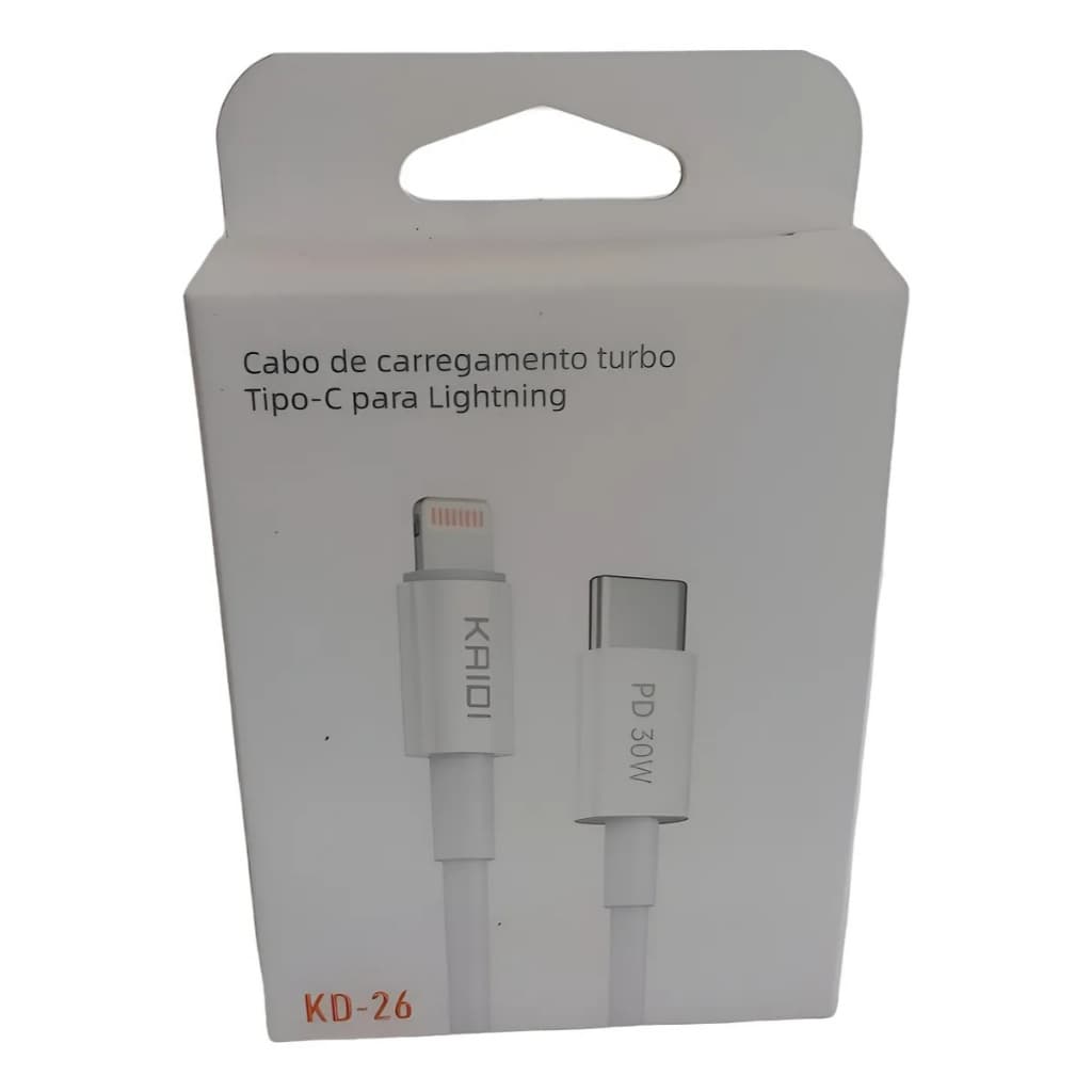 Cabo De Carregamento turbo Tipo-c Para Lightning/(IOS)  KAIDI KD-26