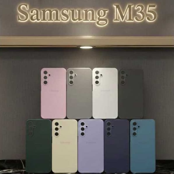 CAPA CASE CAPINHA PREMIUM P/SAMSUNG M35 INTERIOR AVELUDADO  AG-GLASS PHONE CASE ELEGANTE LUXO MODA