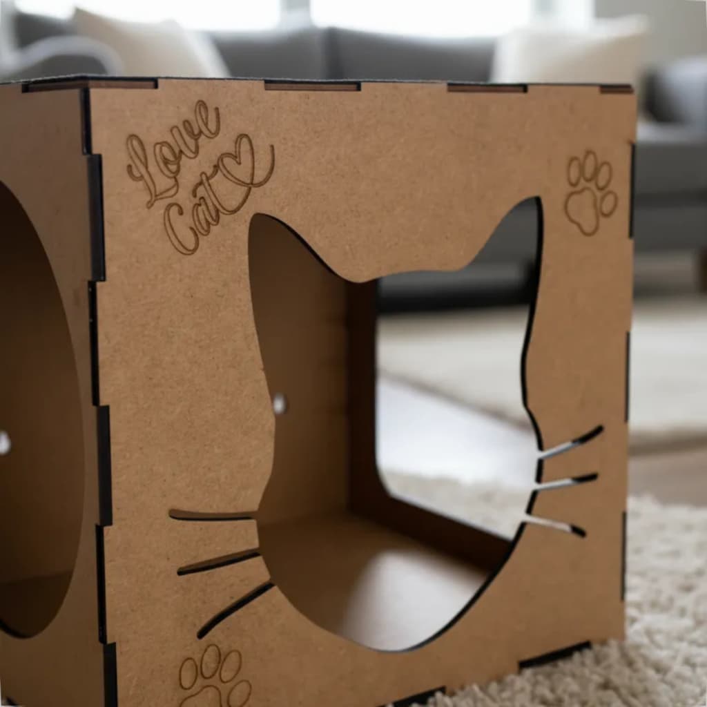 Nicho Brinquedo Para Pet Gato Em Mdf Qualidade