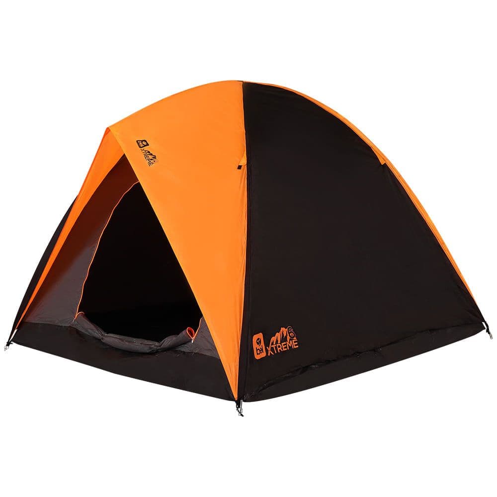 BARRACA CAMPING 6 PESSOAS ALTA QUALIDADE  EXTREME LARANJA /PRETO
