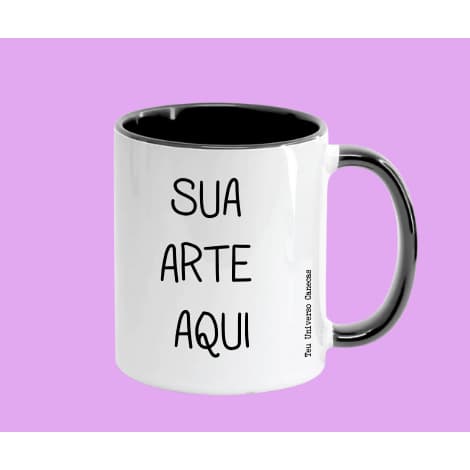 Caneca Personalizada com sua arte | Alça e interior colorido