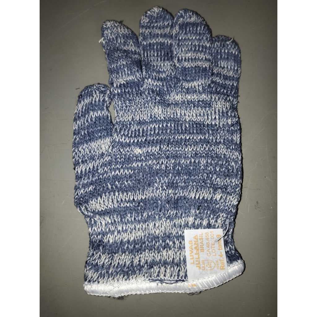 Kit 10 Pares Luva Malha Juli-Ana Mesclada Alg/Poliester 5 Fios Ca 48458 Tamanho:9