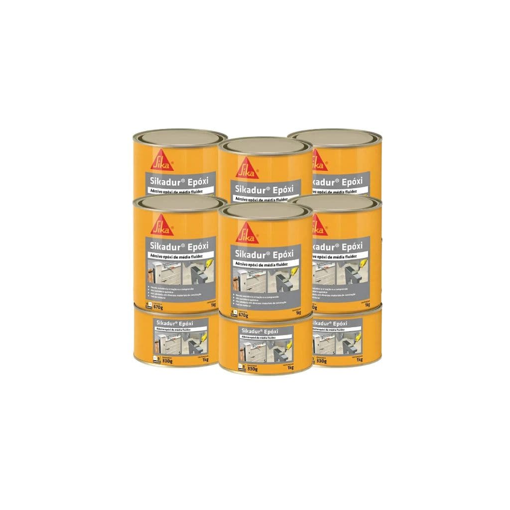 6 Unidades Adesivo Epóxi Estrutural Sikadur 1 Kg Sika