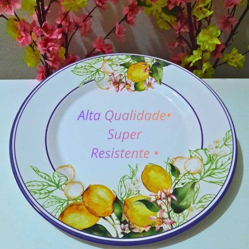 Prato Grande de Jantar Luxuoso Mesa Posta 29cm Buffet Cerâmica Alleanza