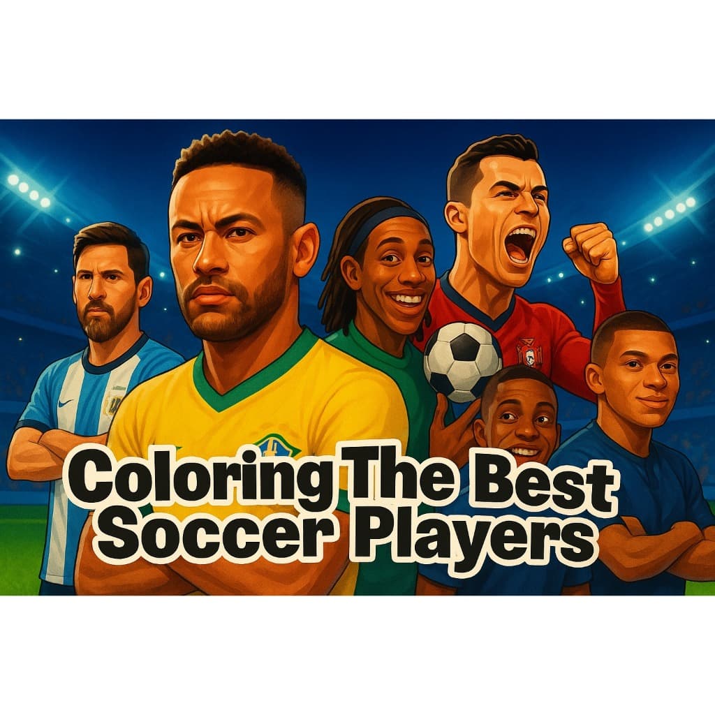 Livro Colorir Bob Estilo Gods Caderno Capa Dura 50 Folhas 180g The Best Soccer Players