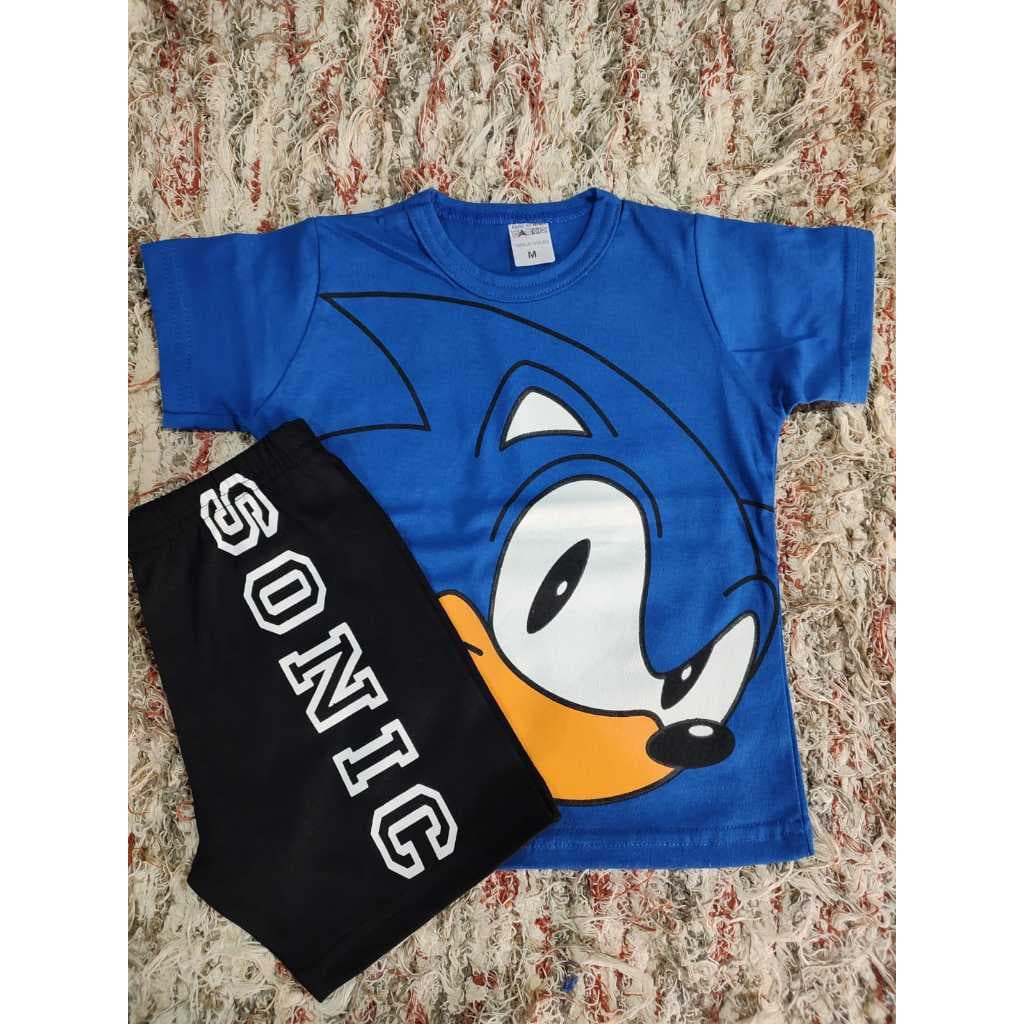 Conjunto Sonic Camisa e Bermuda Roupa infantil menino