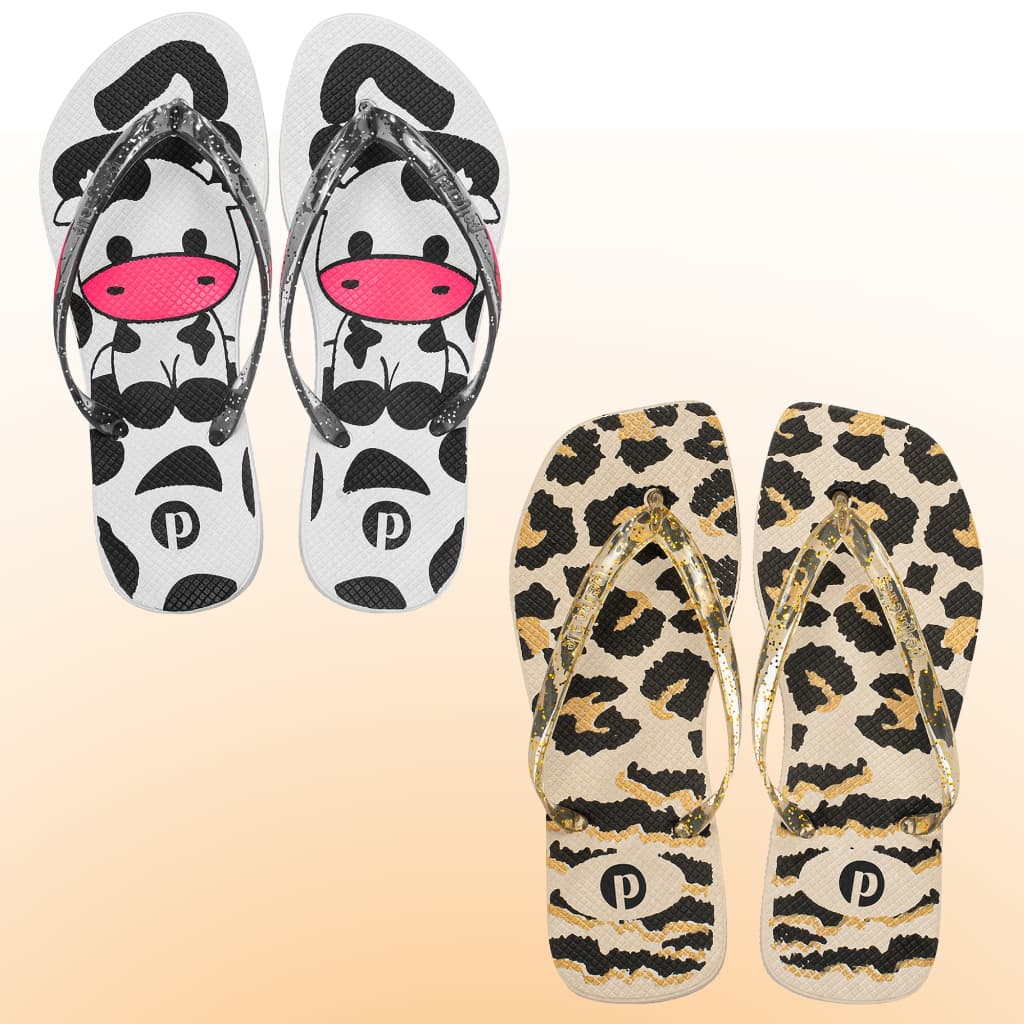 Kit Chinelo Feminino Macio Confortável Leve Estampado