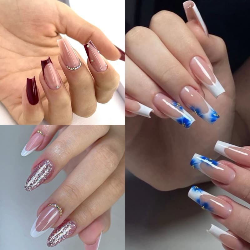 VÁRIOS MODELOS autoadesiva unha artesanal soft gel pronta para aplicação