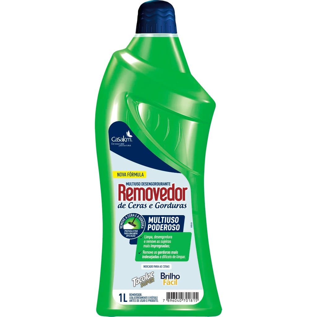 Removedor de Ceras Casa KM Tacolac Brilho Fácil 1 Litro Remove Ceras e Gorduras