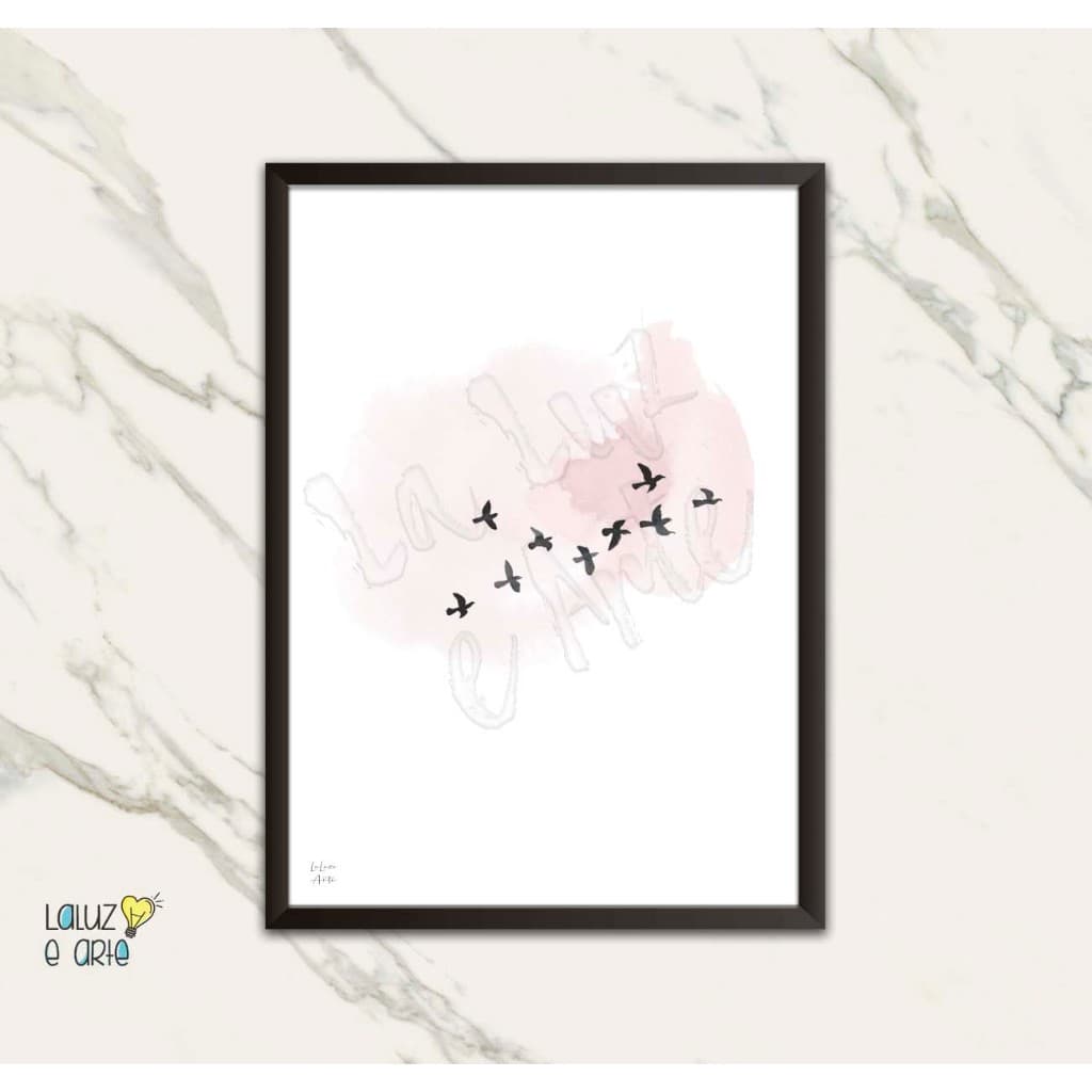 LaLuze Arte/Quadros Decorativos/Quadros Paisagem/Quadro Andorinhas/Decoração/Decoração Pássaros