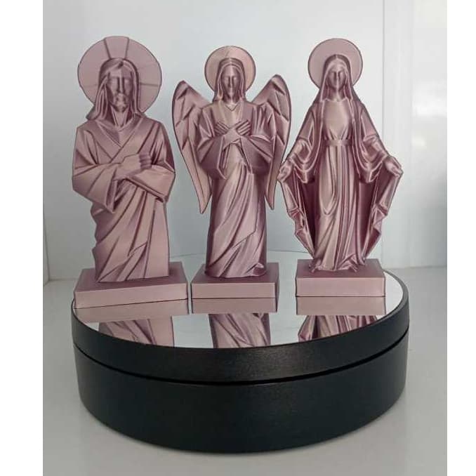 Estátuas Religiosas Decorativas • Jesus Cristo, Santa Maria e Santo Anjo - Individual ou Trio