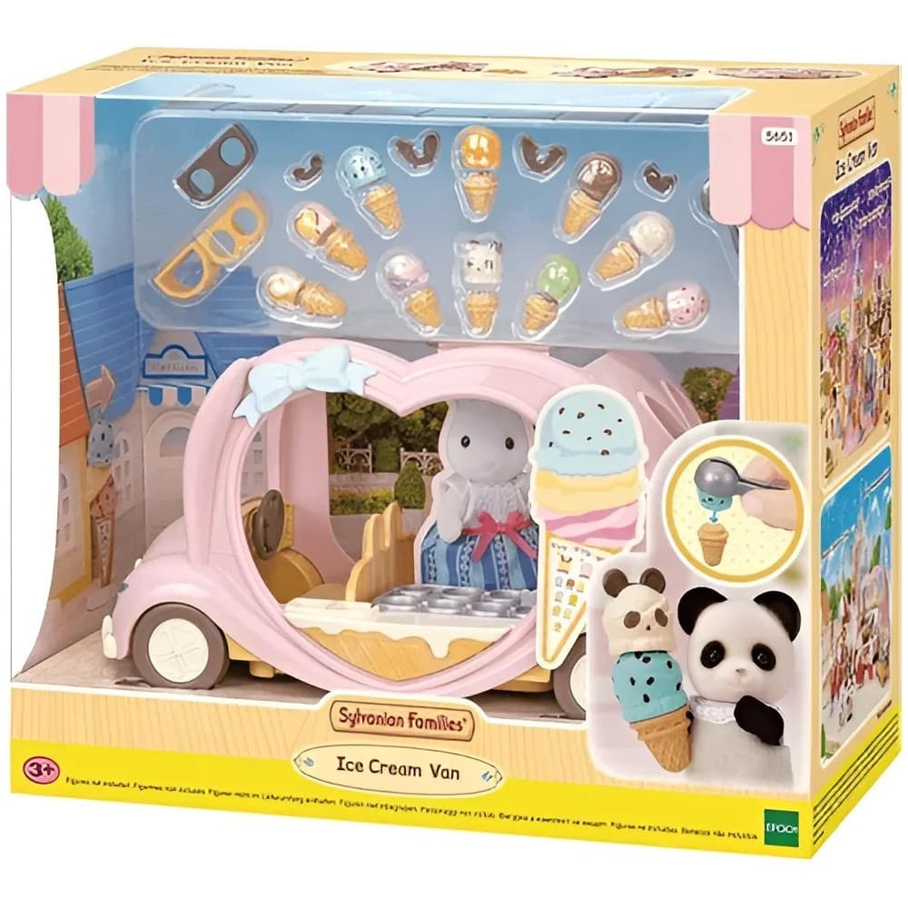 Brinquedo Van De Sorvete Sylvanian Families Epoch 5651 Cor Rosa-claro