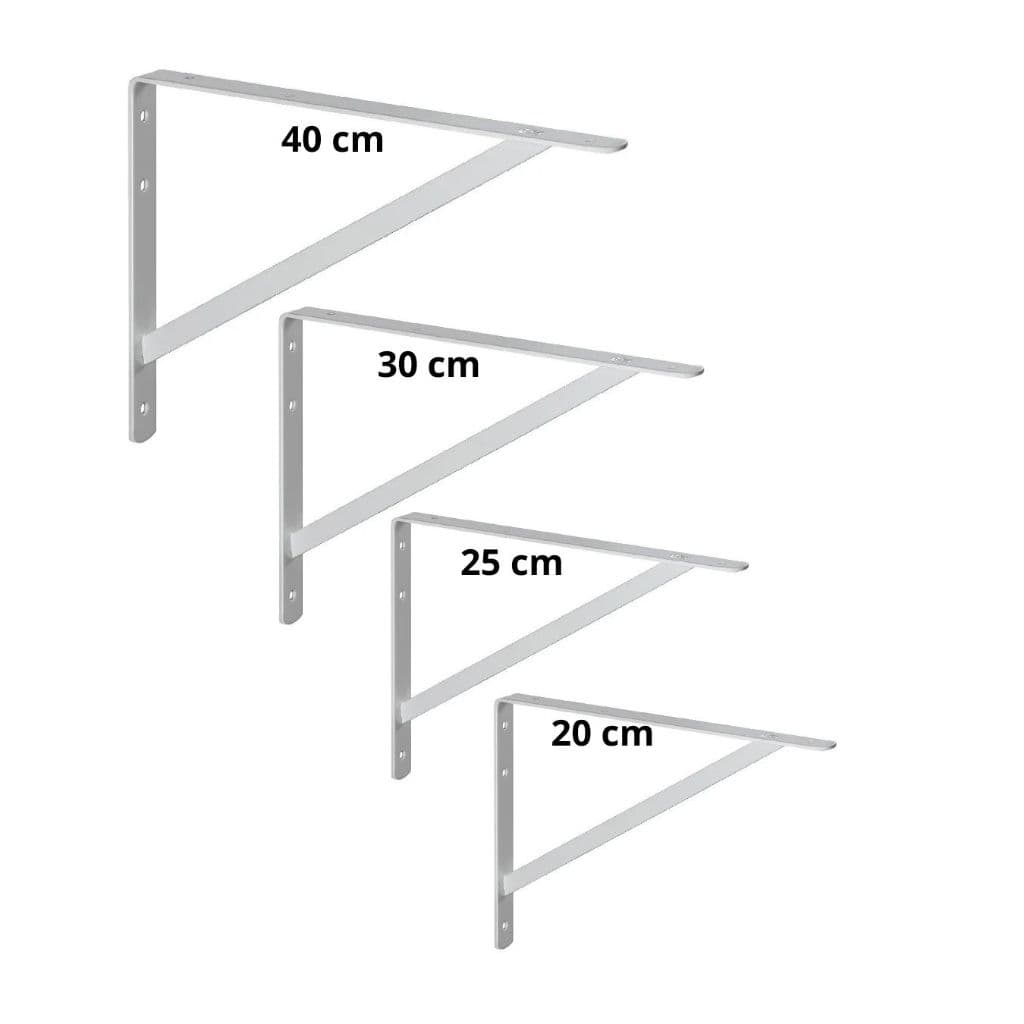 Mão Francesa Thompson Metálica – 20cm / 25cm / 30cm / 40cm – Suporte para Prateleira