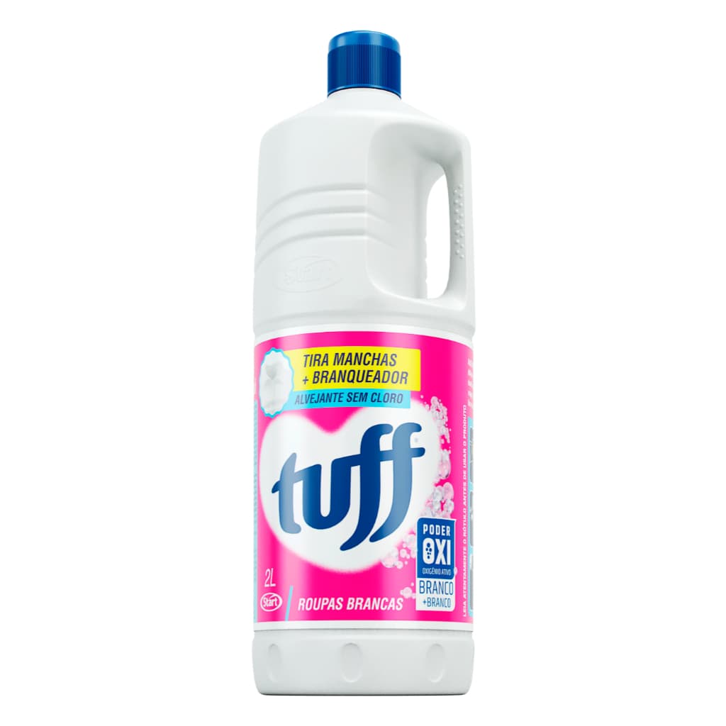 Alvejante Sem Cloro Para Roupas Brancas Tuff 2 Litros Tira Manchas