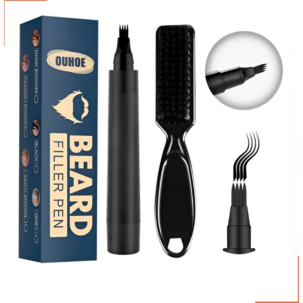 Caneta Para Preencher Barba Bigode E Sobrancelhas Cobre Falhas Acabamento Natural