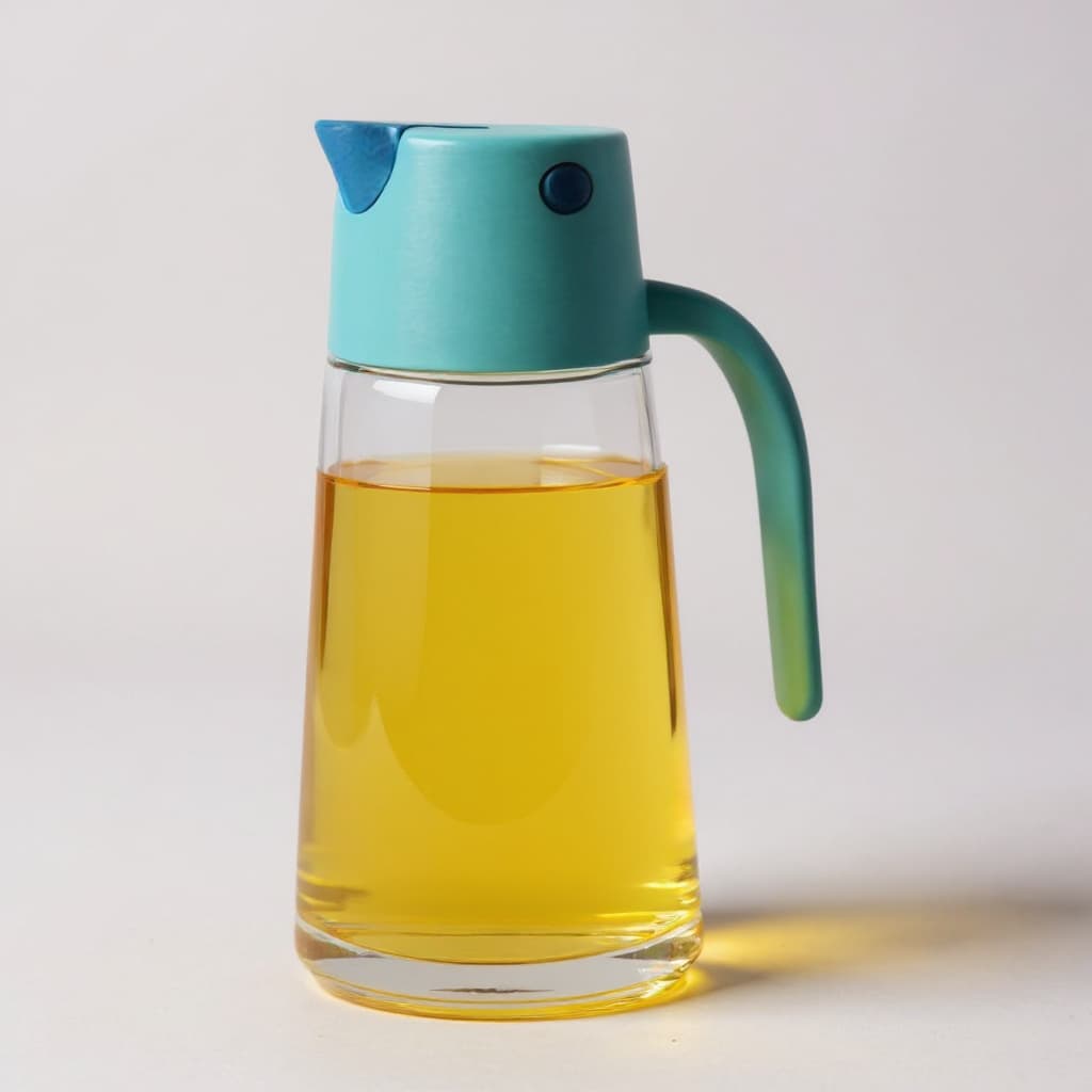 Garrafa Vidro para Azeite 630ml | Dispenser Antivazamento, Tampa Automática Medidas Vidro Resistente