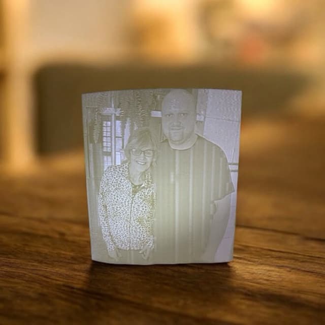 Quadro personalizado 25cm| Luminária com foto | Presente personalizado | Litofania