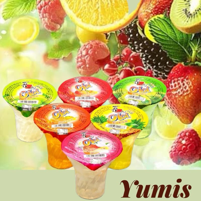 Bebida de Gelatina com Pedaços de Nata de coco Copinho 215g Bebida Suco Importada